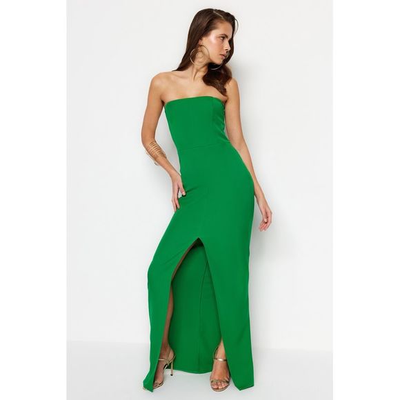 NWT Trendyol Women Regular fit Woven Evening Dress - Picture 2 of 12